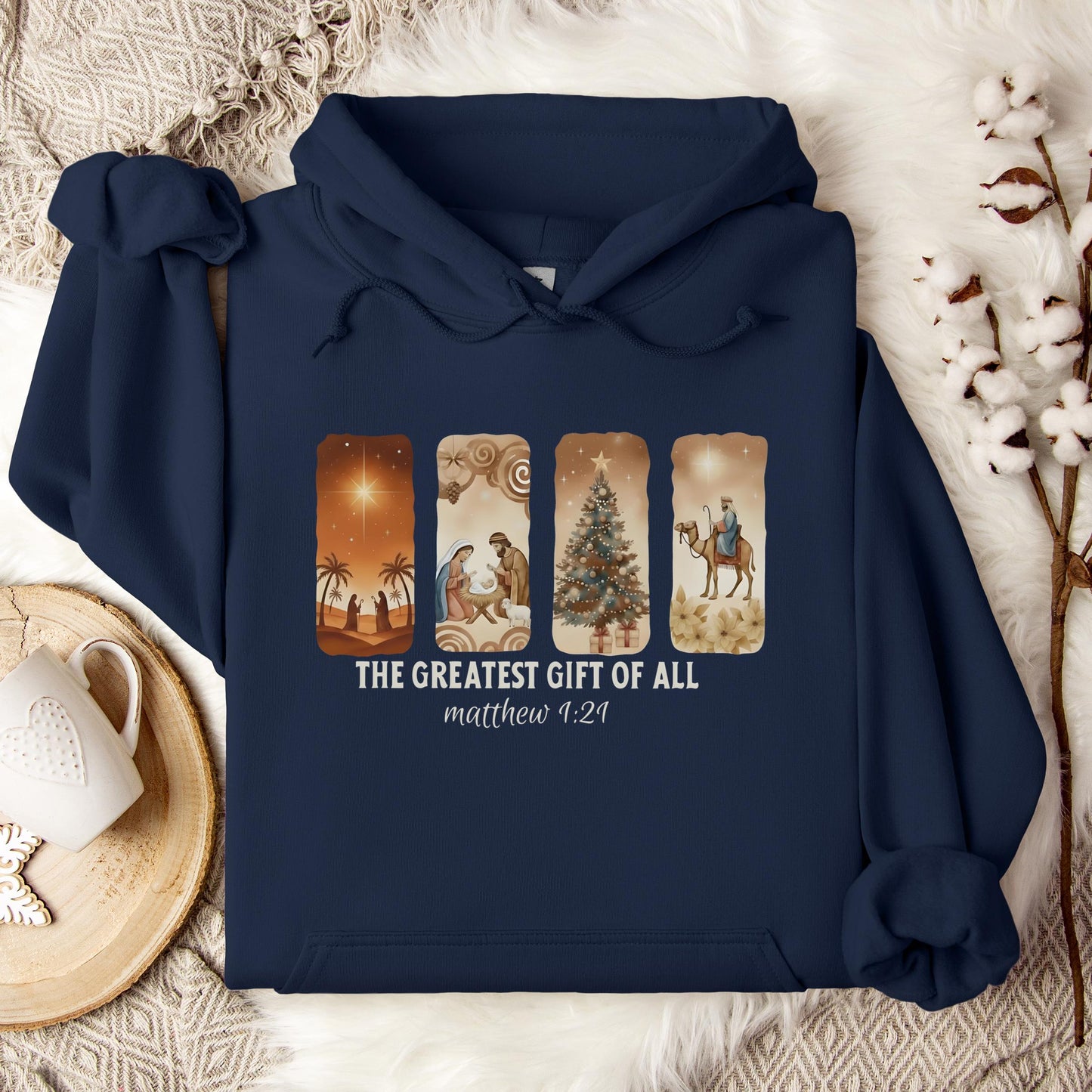 The Greatest Gift Of All Matthew 1.21 06 Hoodie