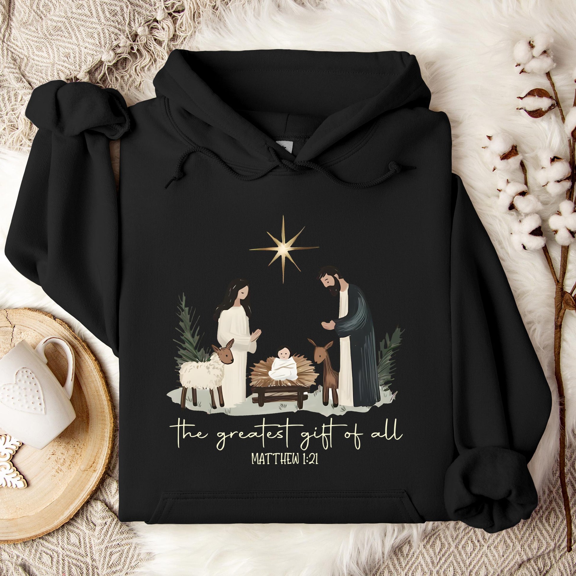 The Greatest Gift Of All Matthew 1.21 Hoodie