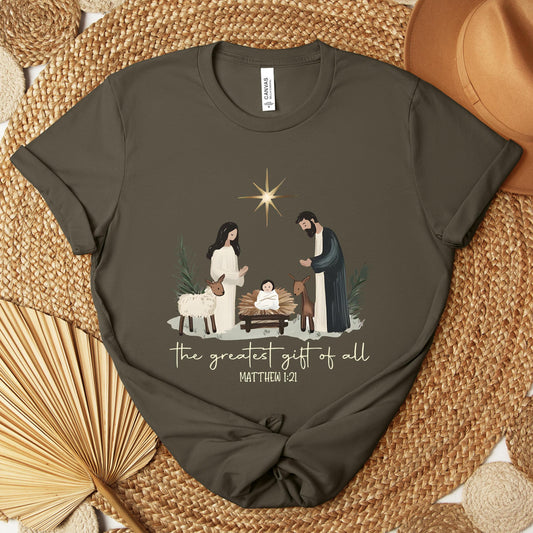 The Greatest Gift Of All Matthew 1.21 Premium T-shirt