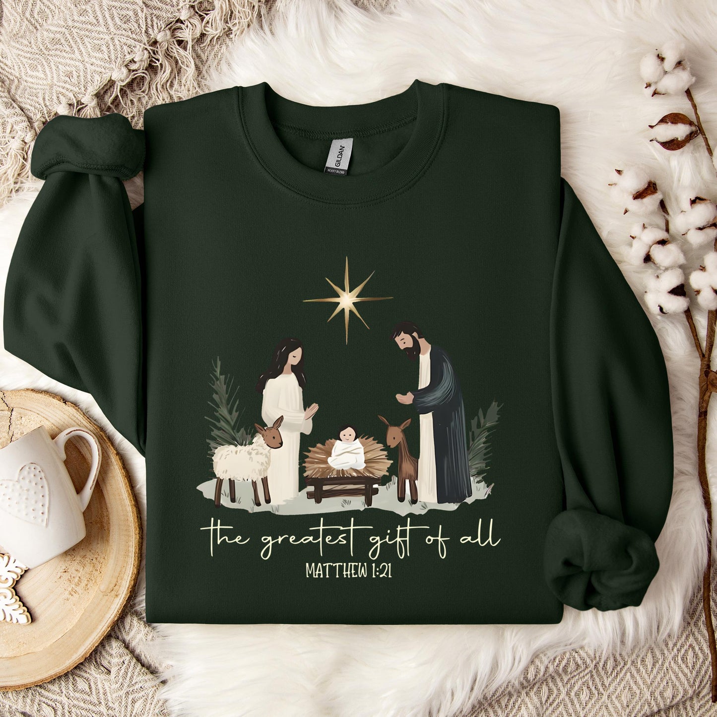 The Greatest Gift Of All Matthew 1.21 Sweatshirt
