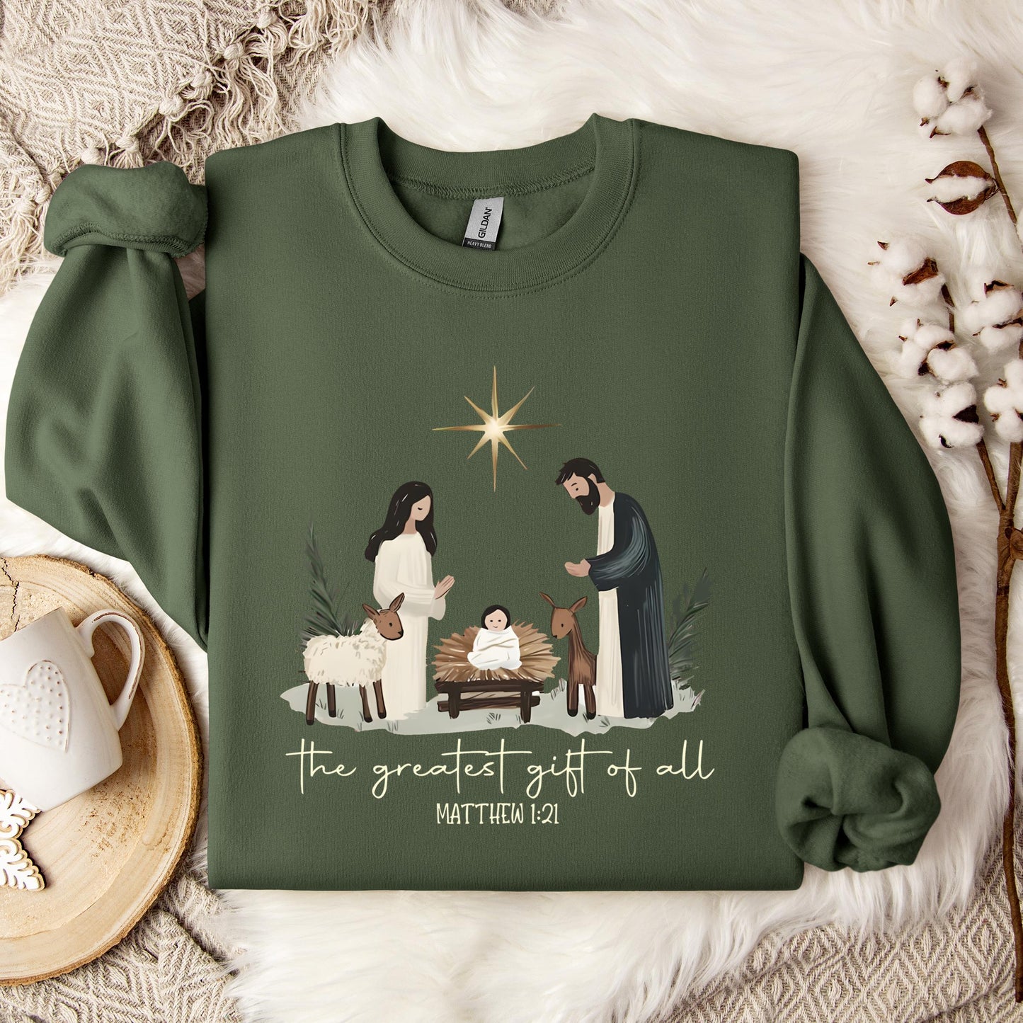 The Greatest Gift Of All Matthew 1.21 Sweatshirt