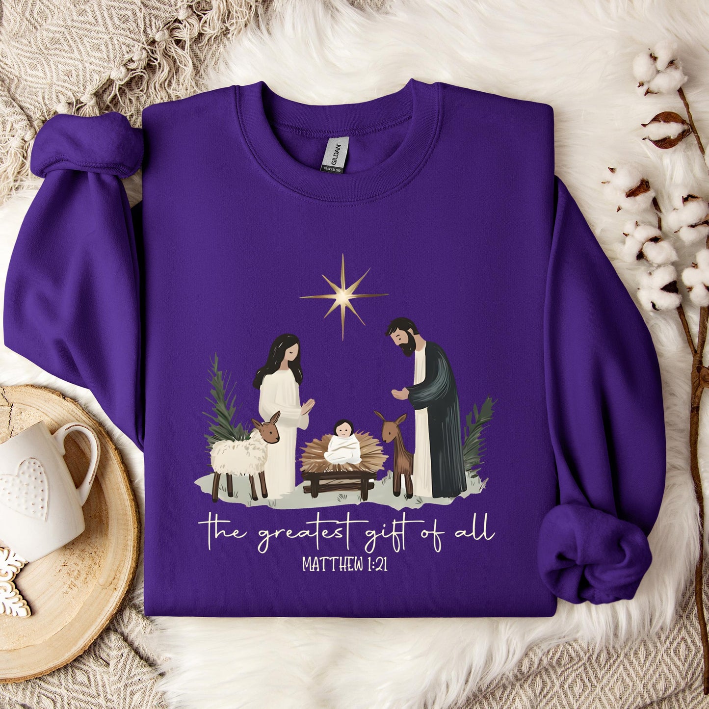 The Greatest Gift Of All Matthew 1.21 Sweatshirt