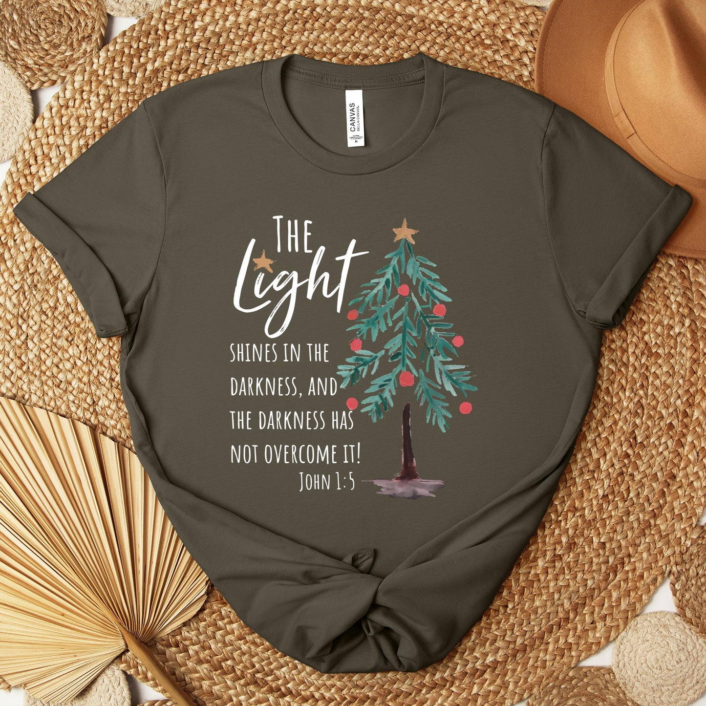 The Light Shines In The Darkness And The Darkness Will Not Overcome It John 1.5 01 Premium T-shirt