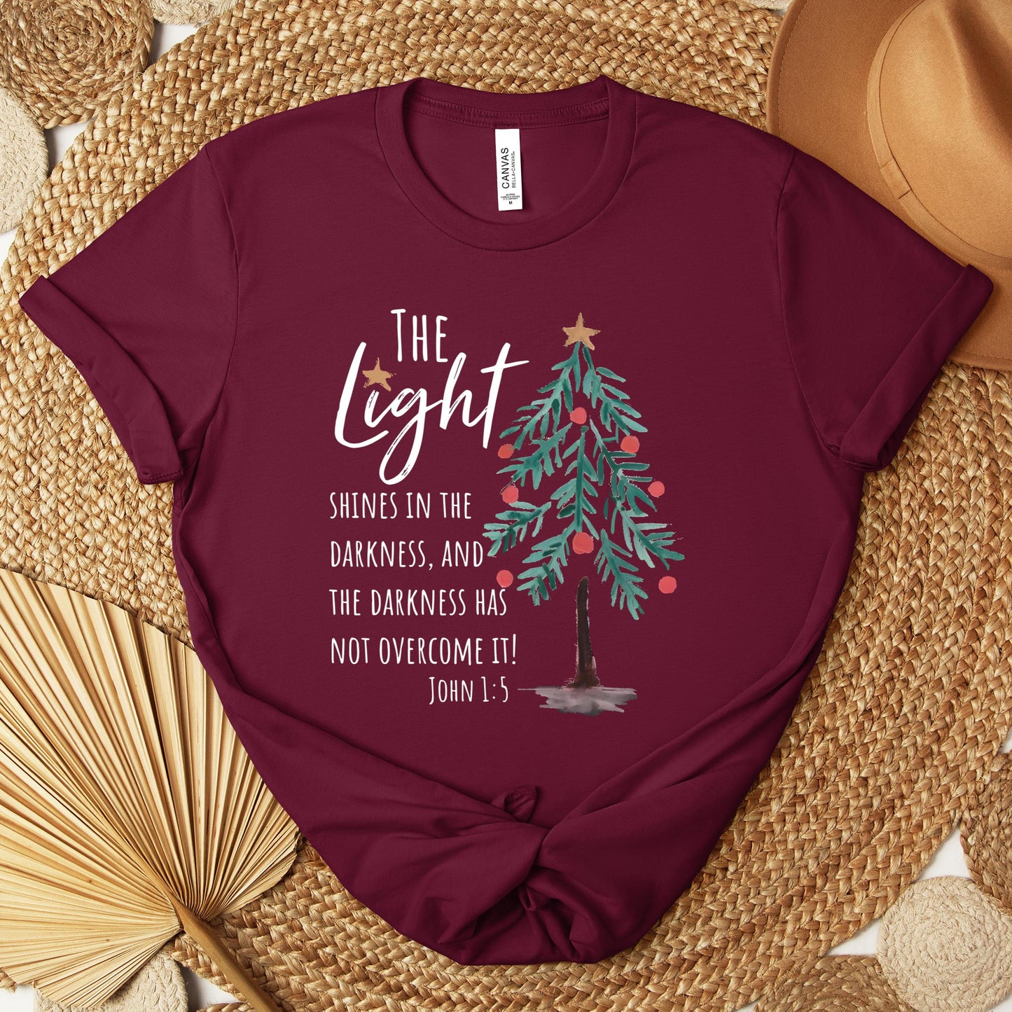 The Light Shines In The Darkness And The Darkness Will Not Overcome It John 1.5 01 Premium T-shirt