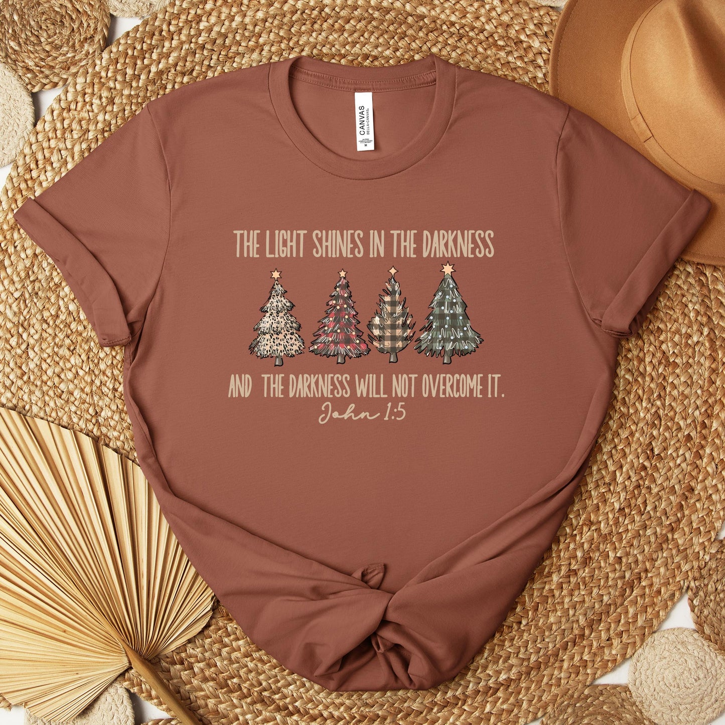 The Light Shines In The Darkness And The Darkness Will Not Overcome It John 1.5 Premium T-shirt
