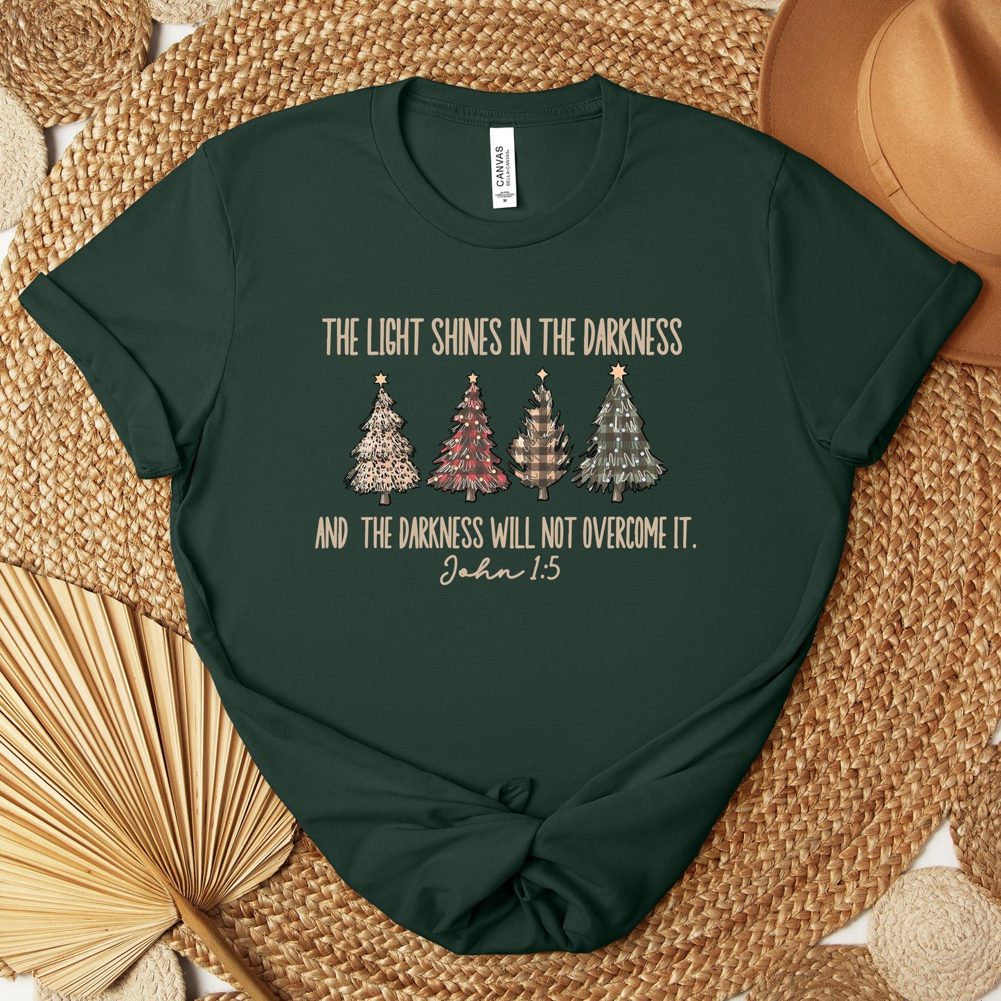The Light Shines In The Darkness And The Darkness Will Not Overcome It John 1.5 Premium T-shirt