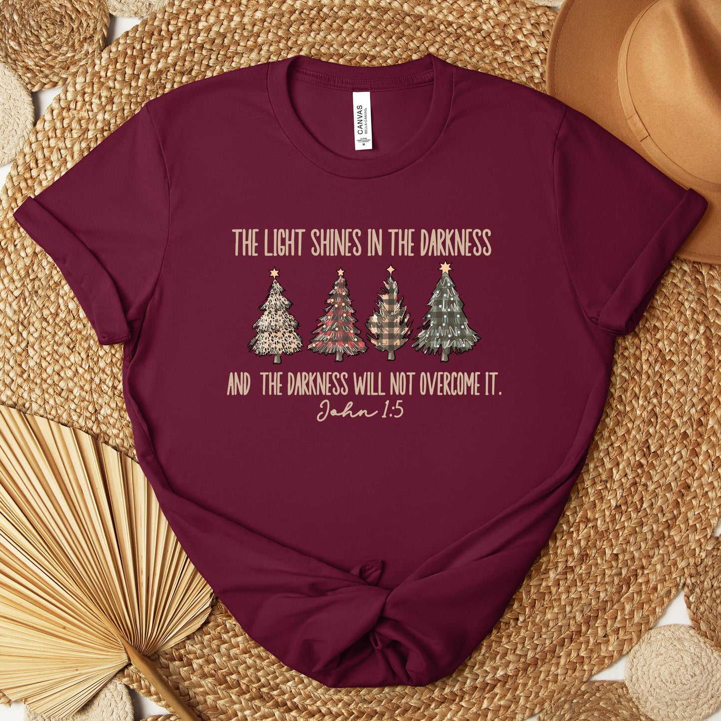 The Light Shines In The Darkness And The Darkness Will Not Overcome It John 1.5 Premium T-shirt