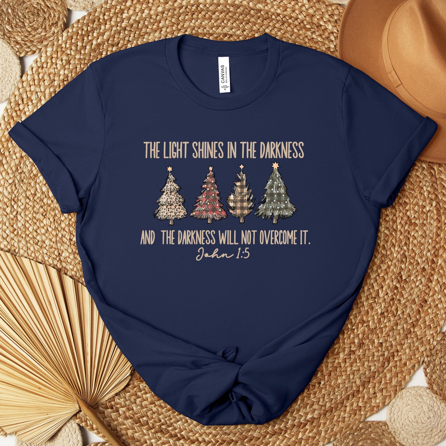 The Light Shines In The Darkness And The Darkness Will Not Overcome It John 1.5 Premium T-shirt