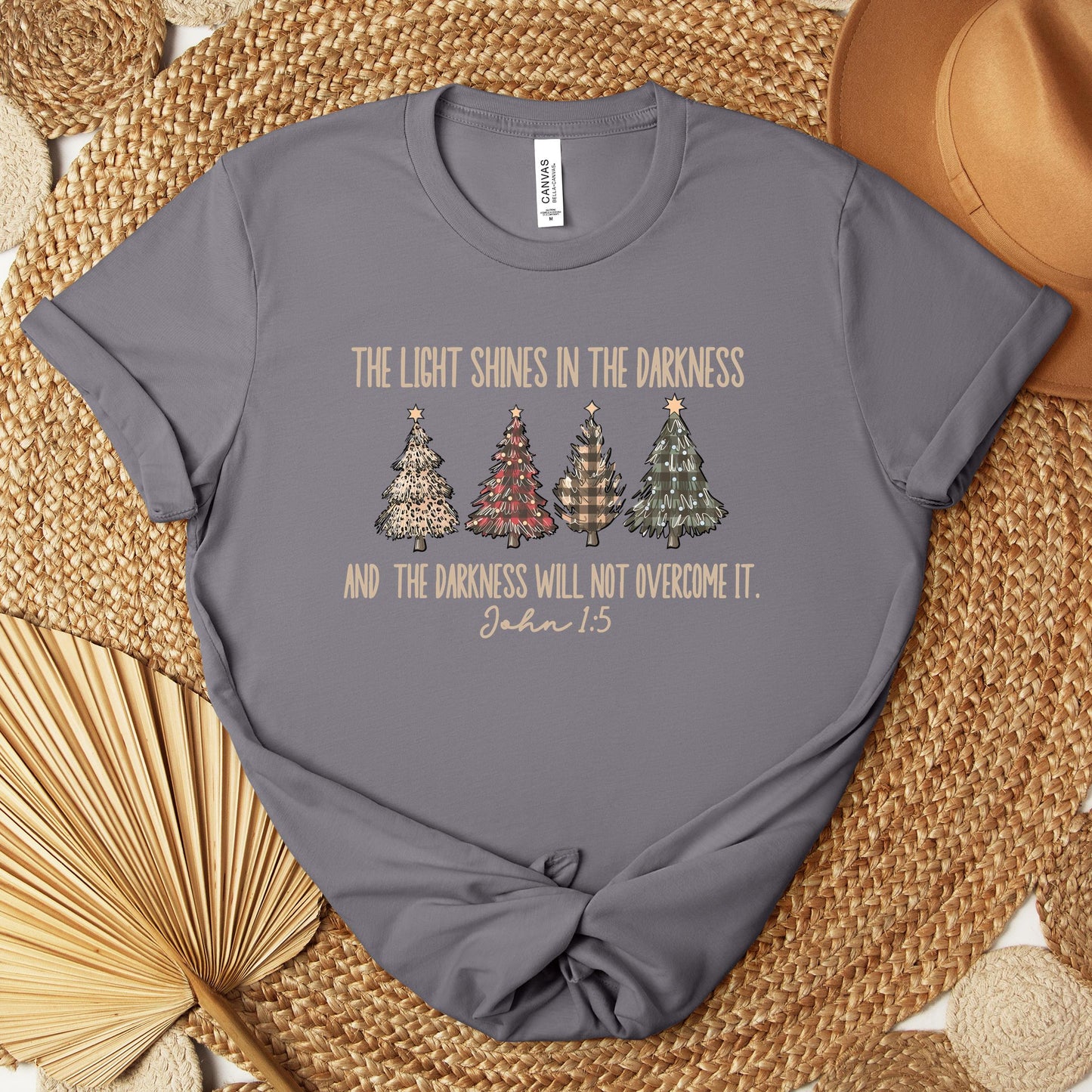 The Light Shines In The Darkness And The Darkness Will Not Overcome It John 1.5 Premium T-shirt