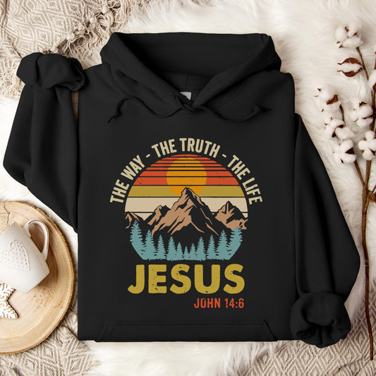 The Way The Truth The Life Jesus John 14.6 Hoodie