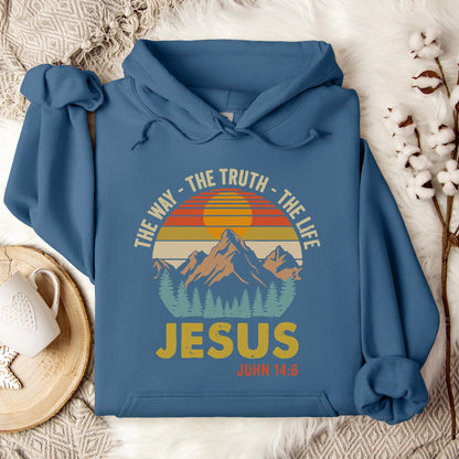 The Way The Truth The Life Jesus John 14.6 Hoodie