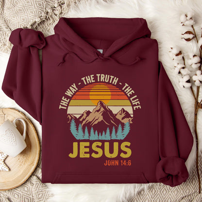 The Way The Truth The Life Jesus John 14.6 Hoodie