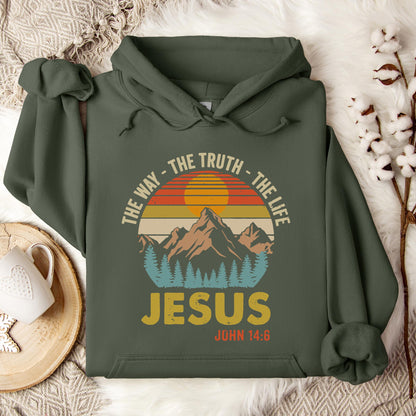 The Way The Truth The Life Jesus John 14.6 Hoodie