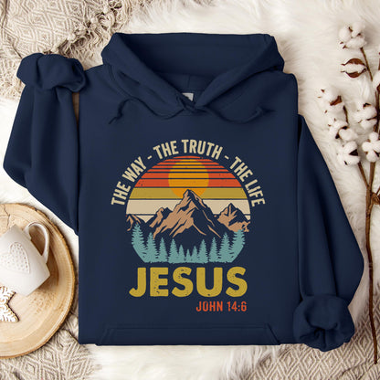 The Way The Truth The Life Jesus John 14.6 Hoodie