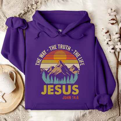 The Way The Truth The Life Jesus John 14.6 Hoodie