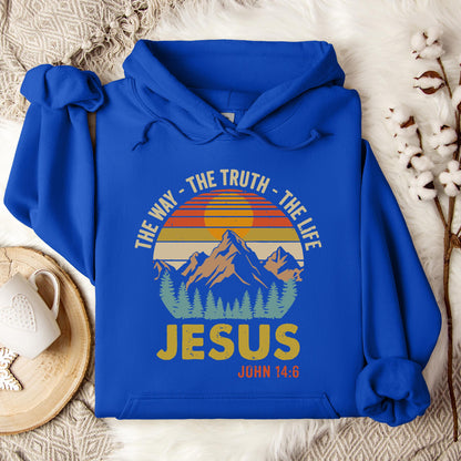 The Way The Truth The Life Jesus John 14.6 Hoodie