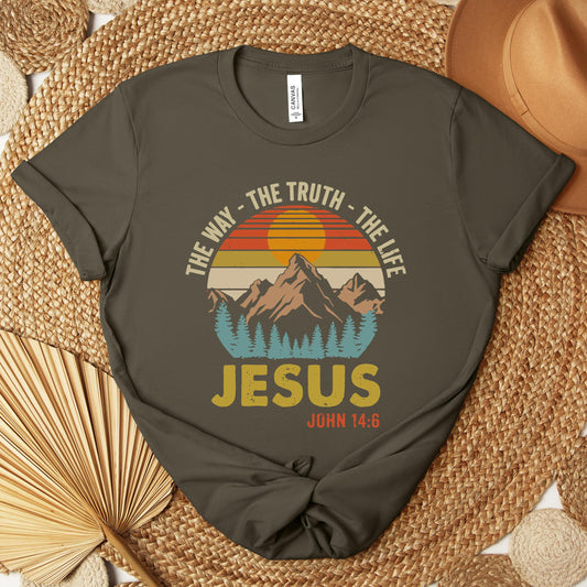 The Way The Truth The Life Jesus John 14.6 Premium T-shirt