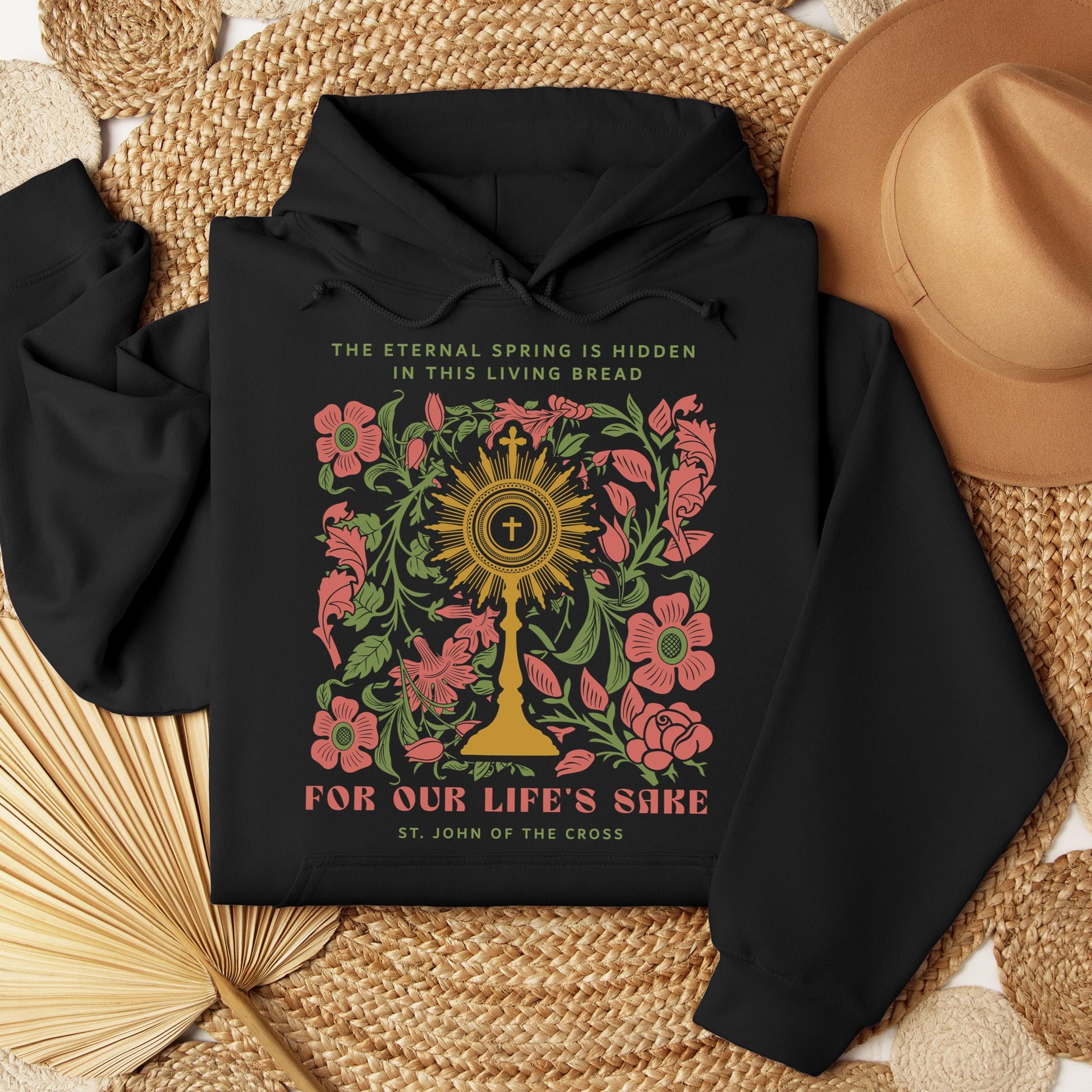 The eternal spring is hidden in this living bread For our life's sake 01