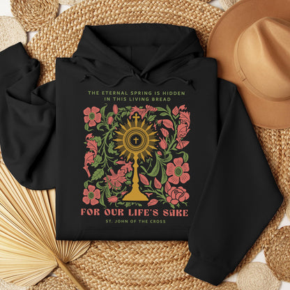 The eternal spring is hidden in this living bread For our life's sake 01