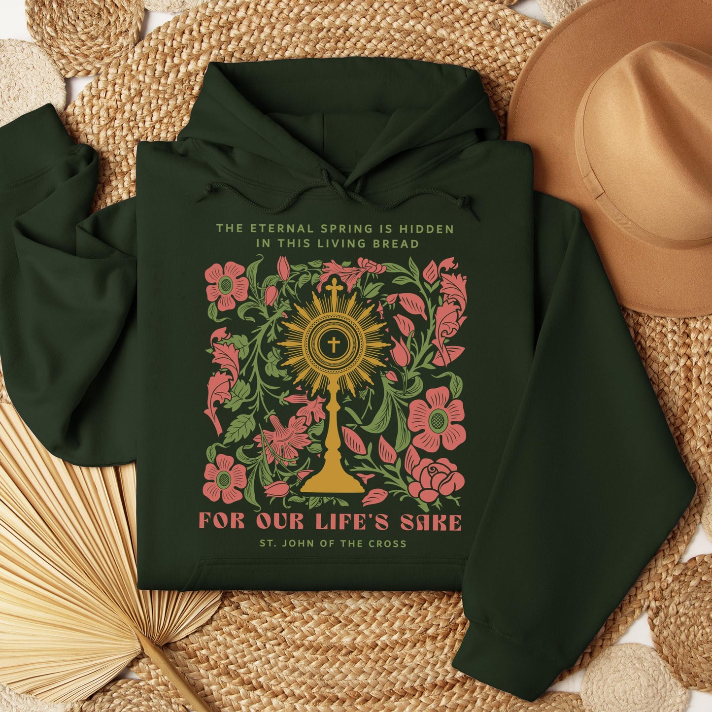 The eternal spring is hidden in this living bread For our life's sake 01