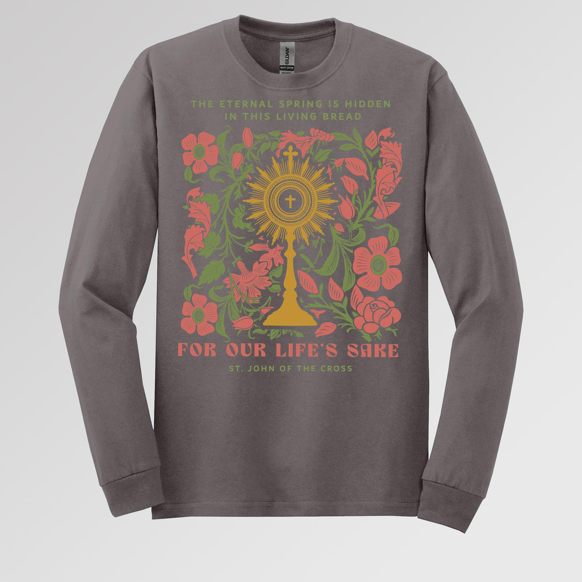 The eternal spring is hidden in this living bread For our life's sake 01