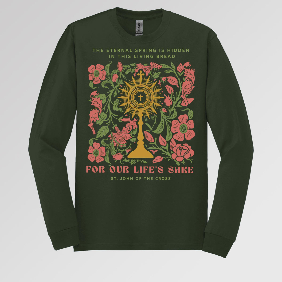 The eternal spring is hidden in this living bread For our life's sake 01