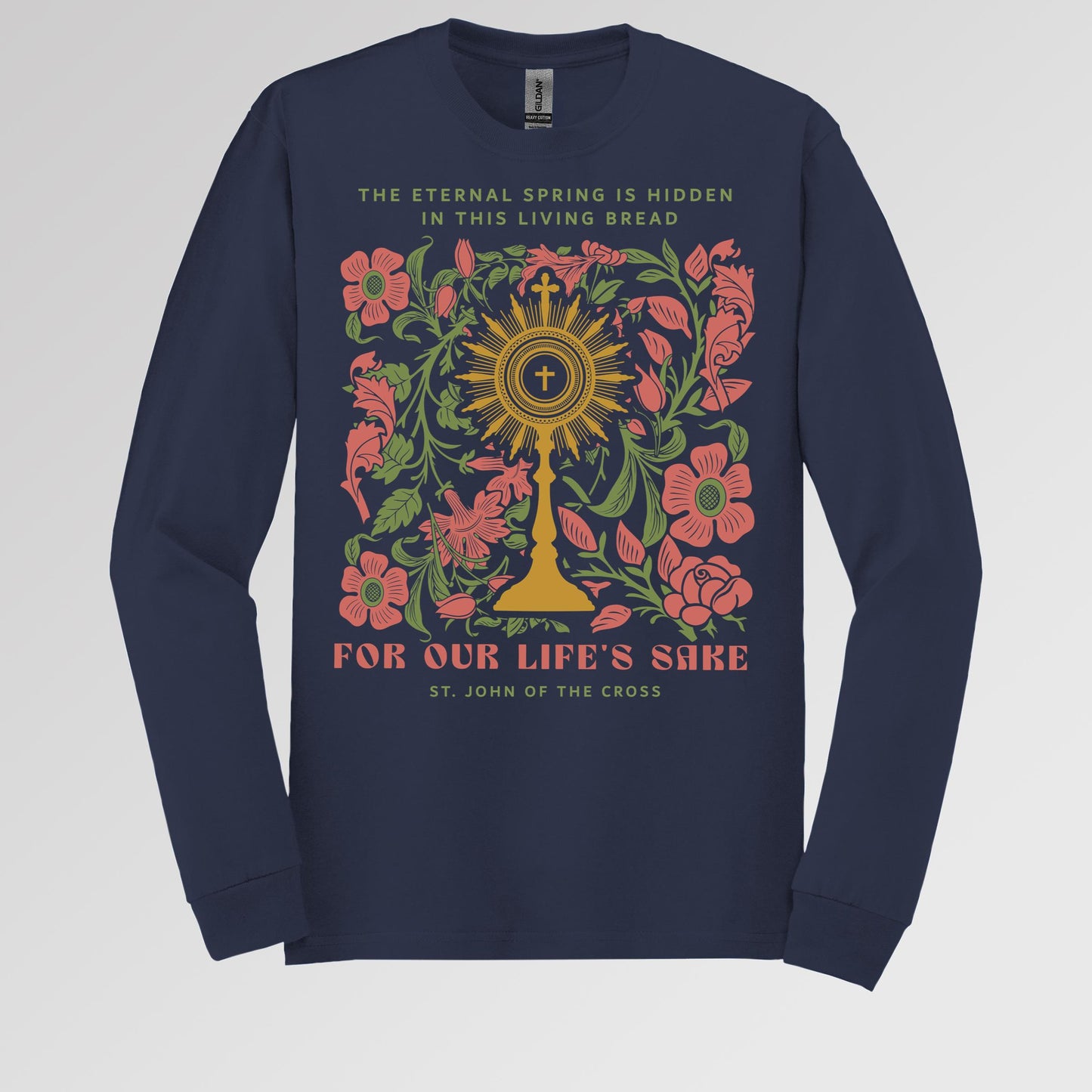 The eternal spring is hidden in this living bread For our life's sake 01