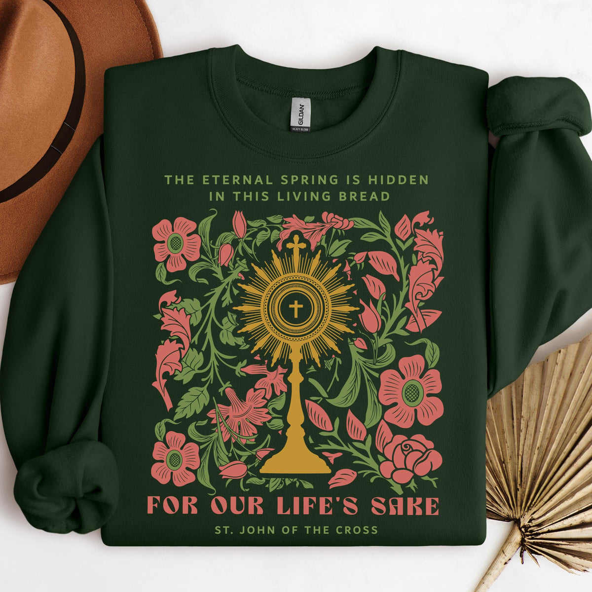 The eternal spring is hidden in this living bread For our life's sake 01