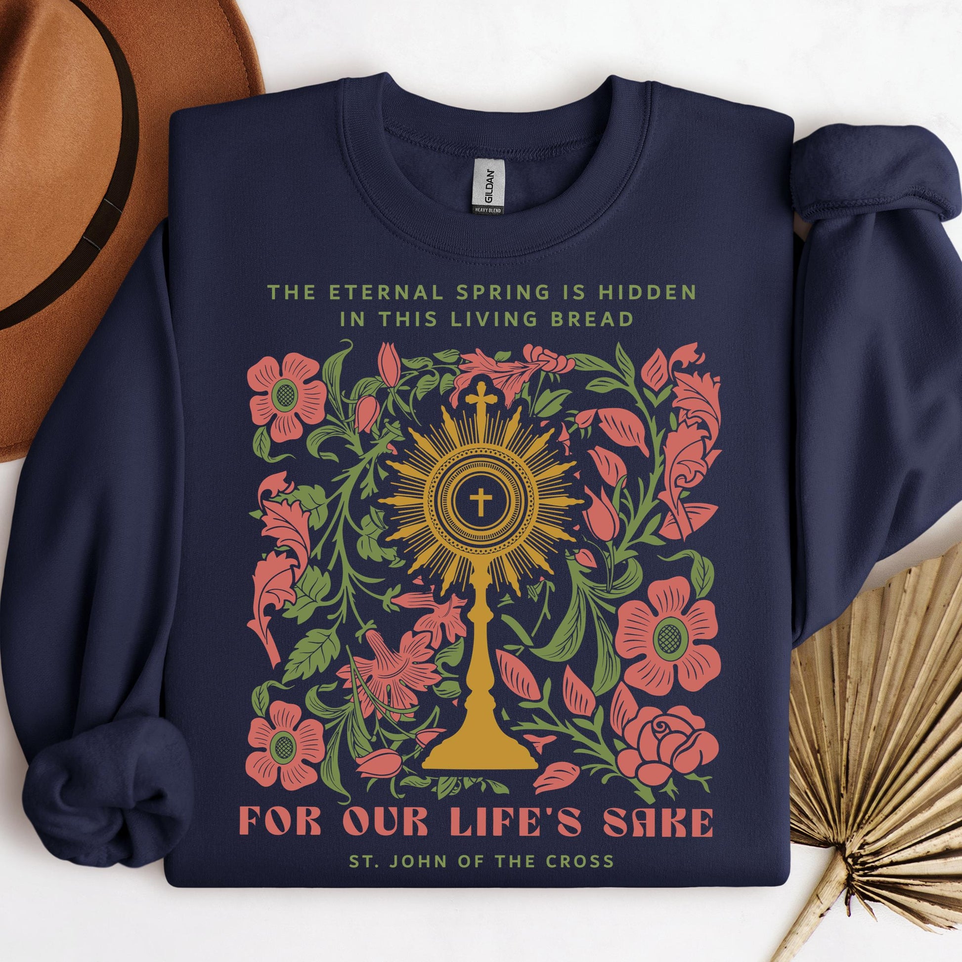 The eternal spring is hidden in this living bread For our life's sake 01