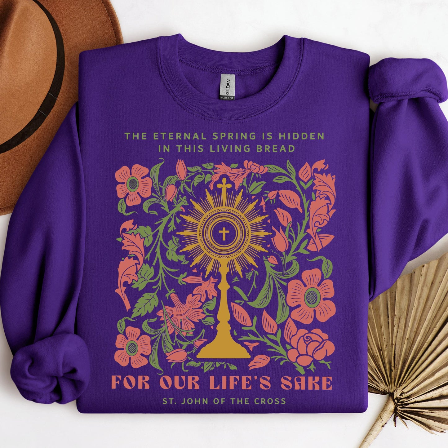 The eternal spring is hidden in this living bread For our life's sake 01