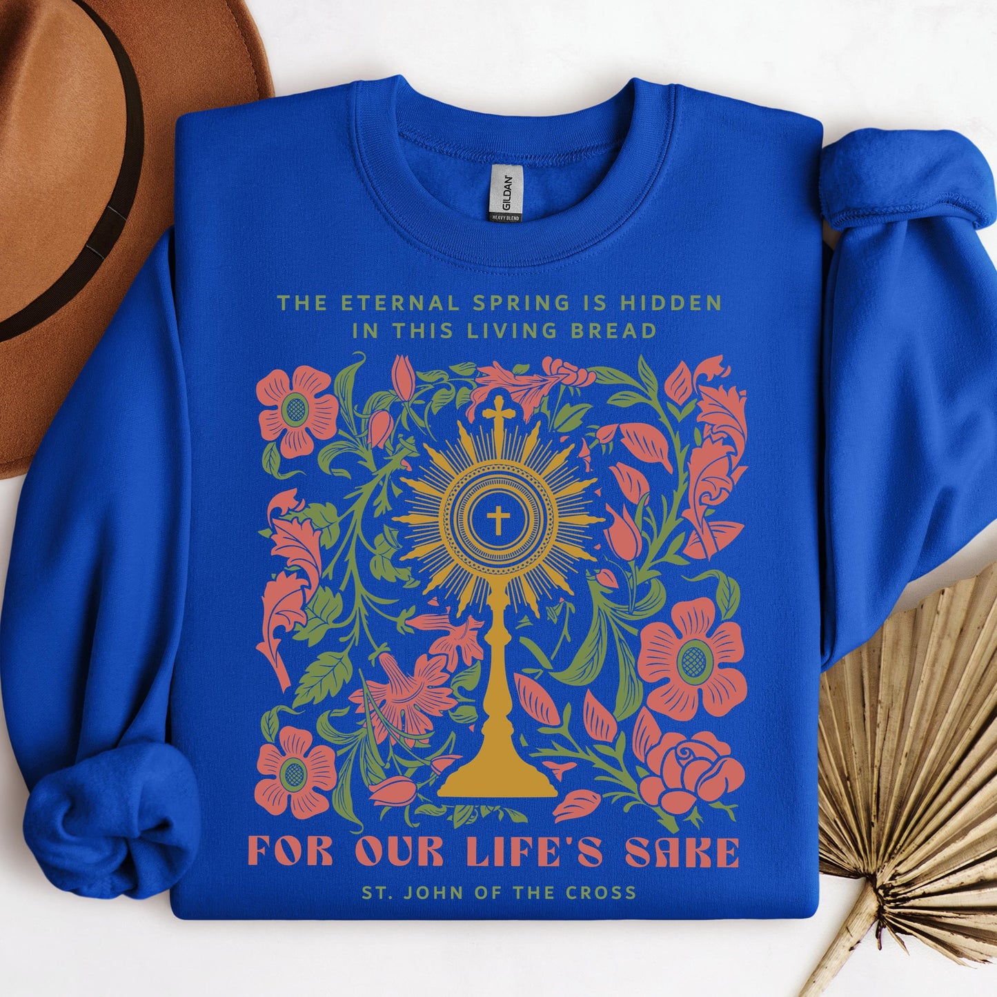 The eternal spring is hidden in this living bread For our life's sake 01