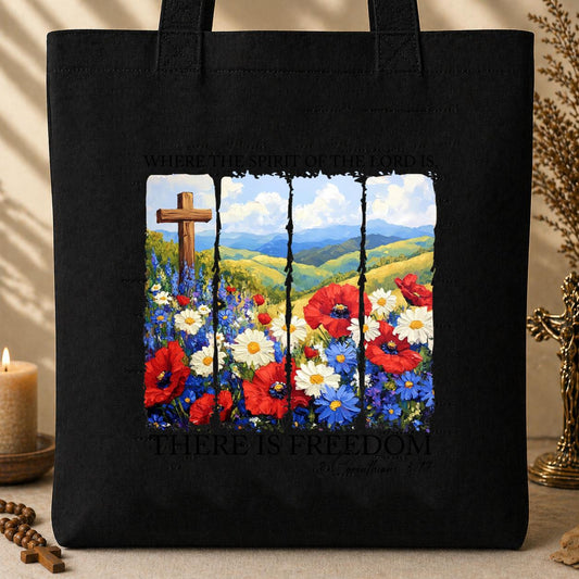 There Is Freedom 2 Corinthians 3.17 Tote Bag