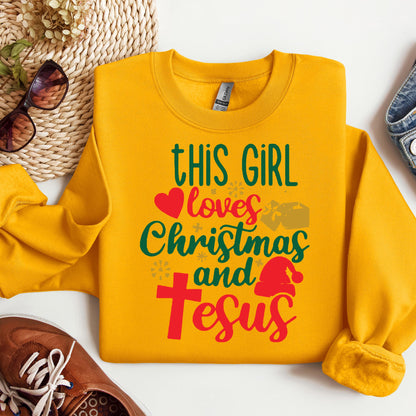 This Girl Loves Christmas And Jesus