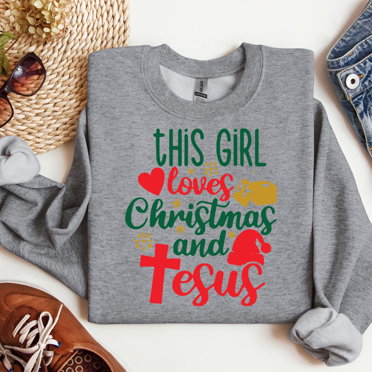 This Girl Loves Christmas And Jesus