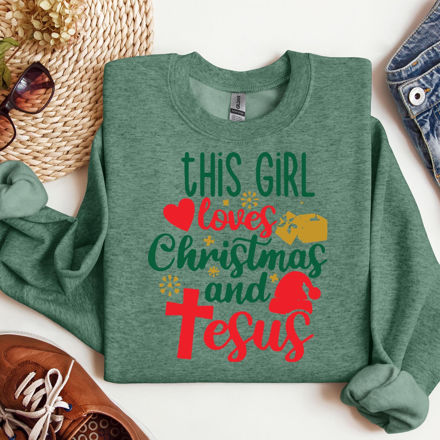 This Girl Loves Christmas And Jesus