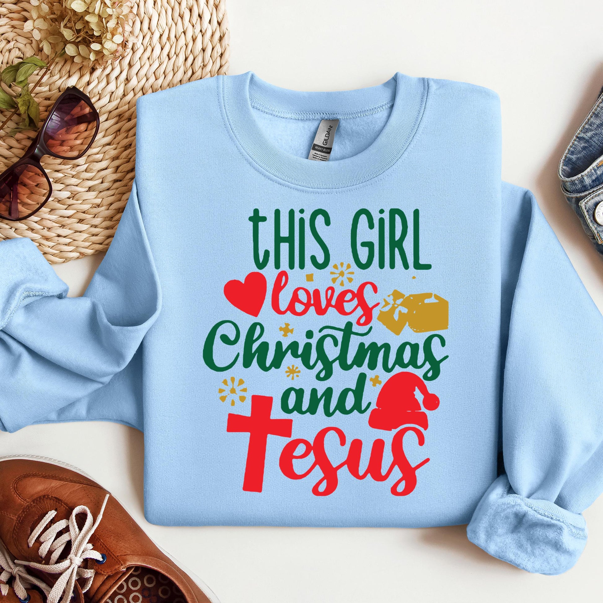 This Girl Loves Christmas And Jesus