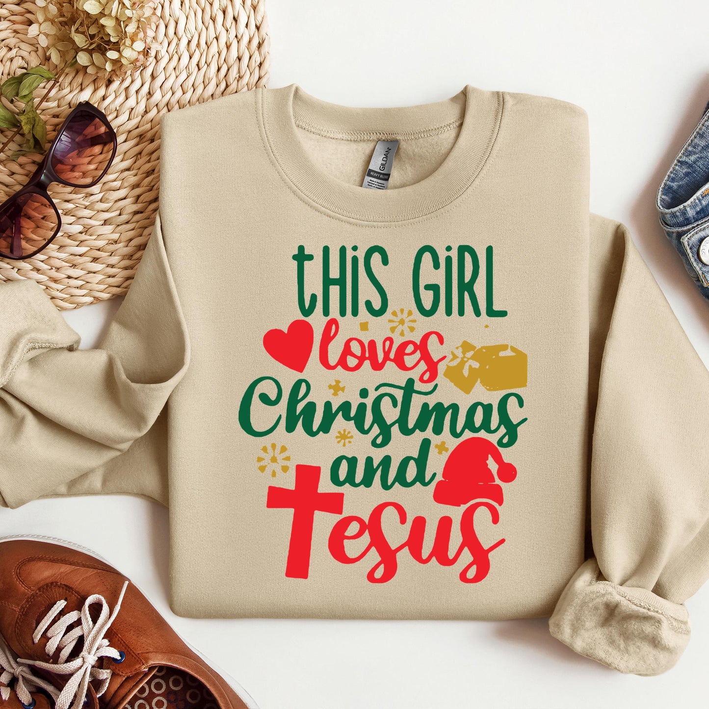 This Girl Loves Christmas And Jesus