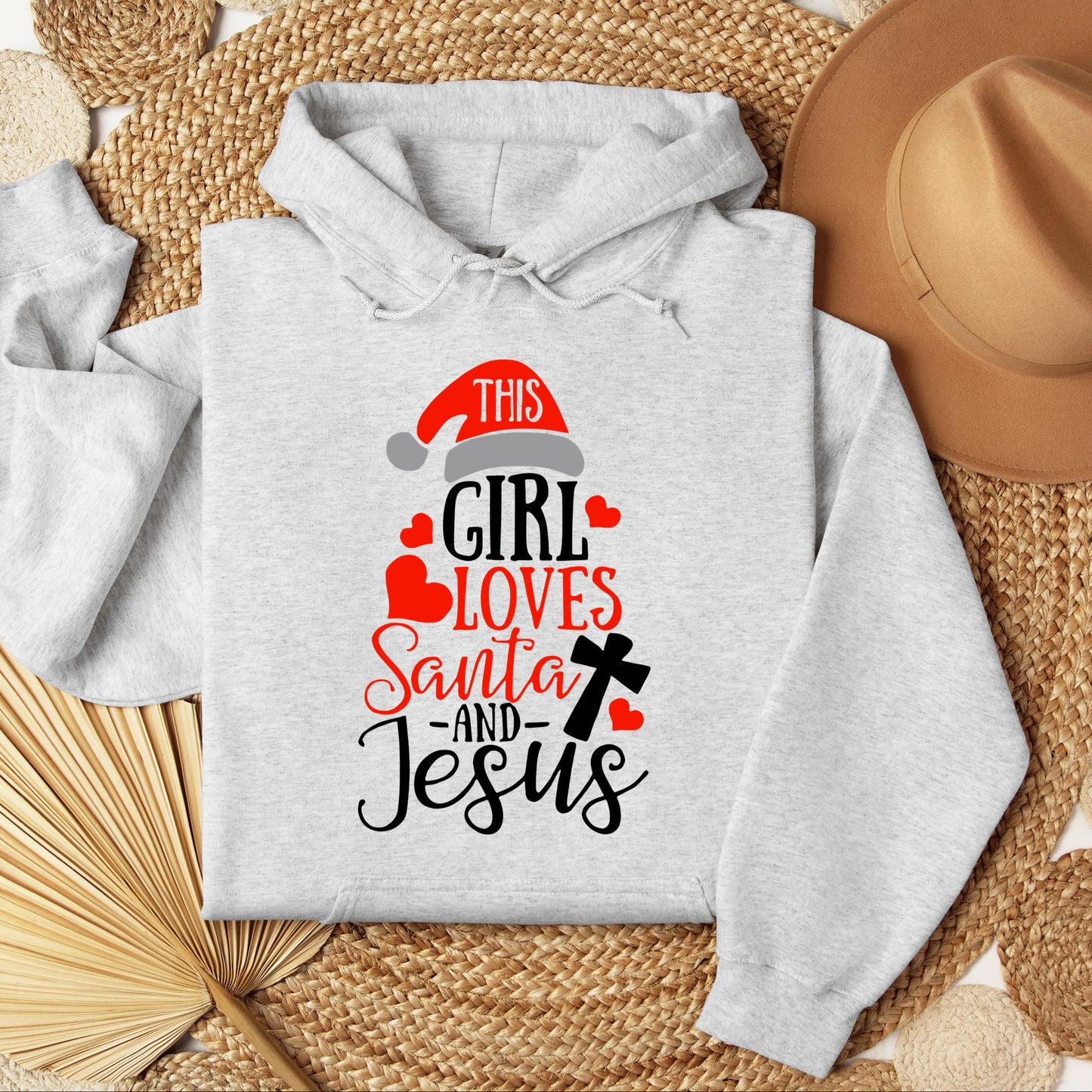 This Girl Loves Santa And Jesus