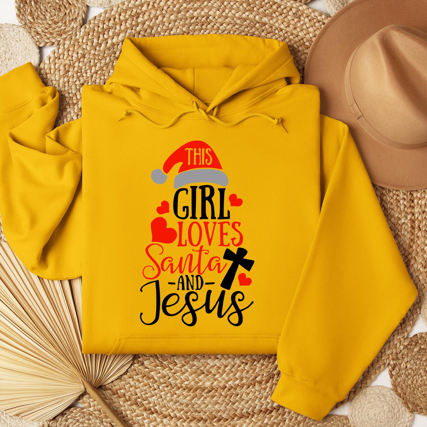 This Girl Loves Santa And Jesus