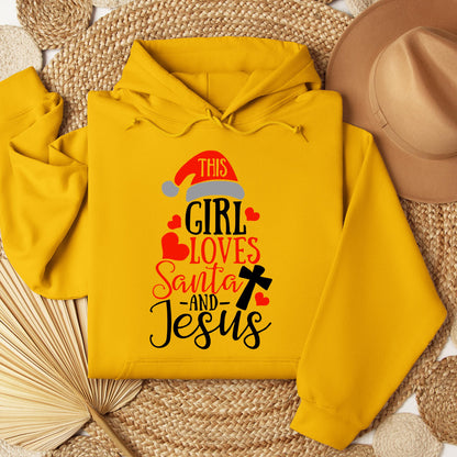 This Girl Loves Santa And Jesus