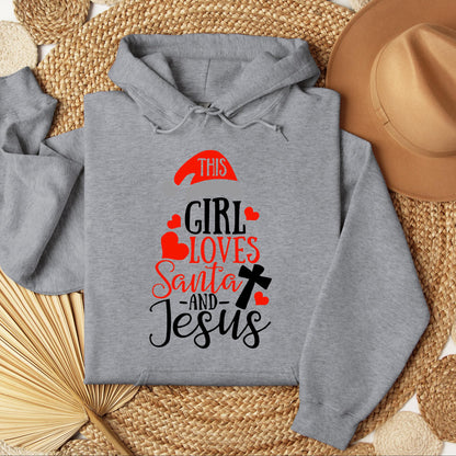 This Girl Loves Santa And Jesus