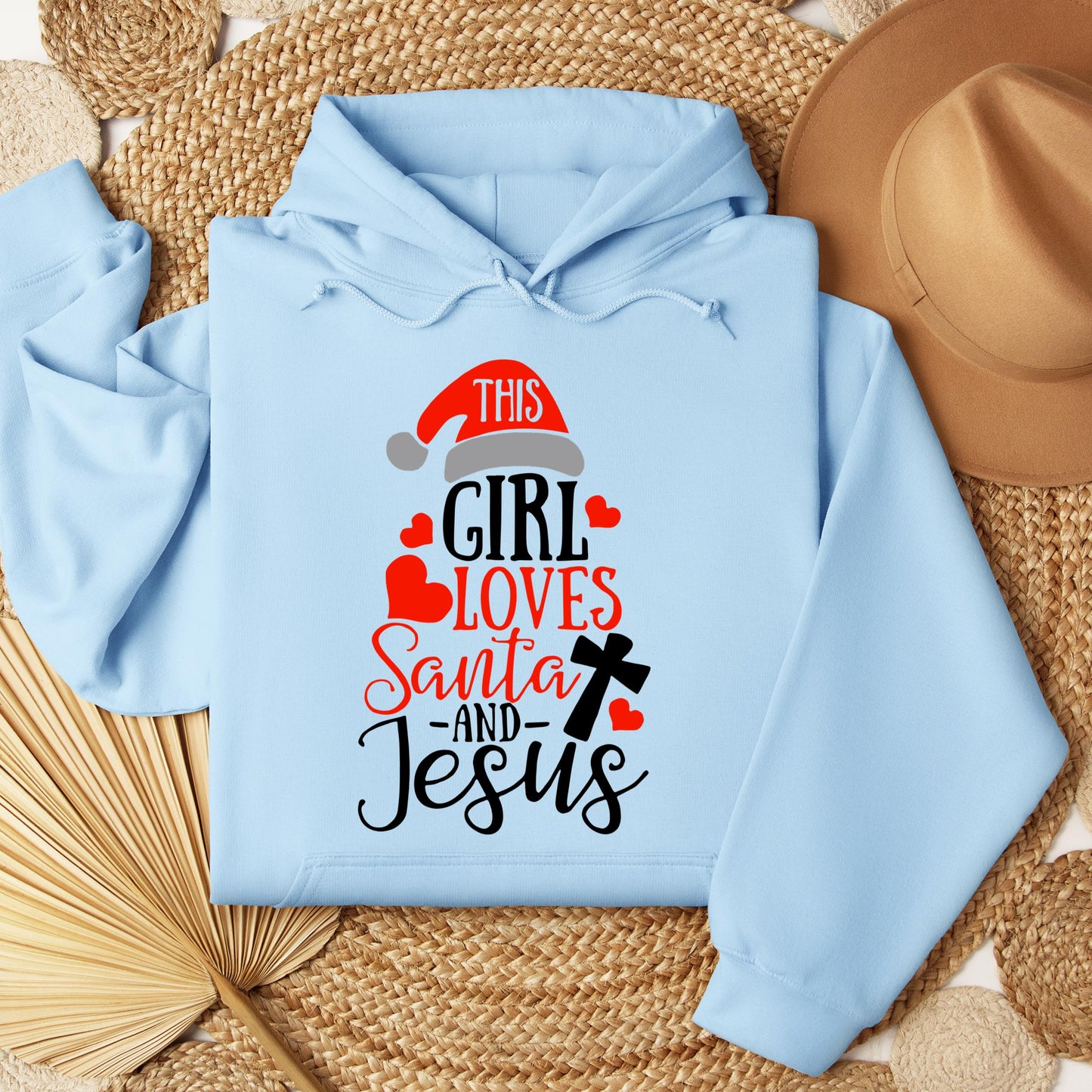 This Girl Loves Santa And Jesus