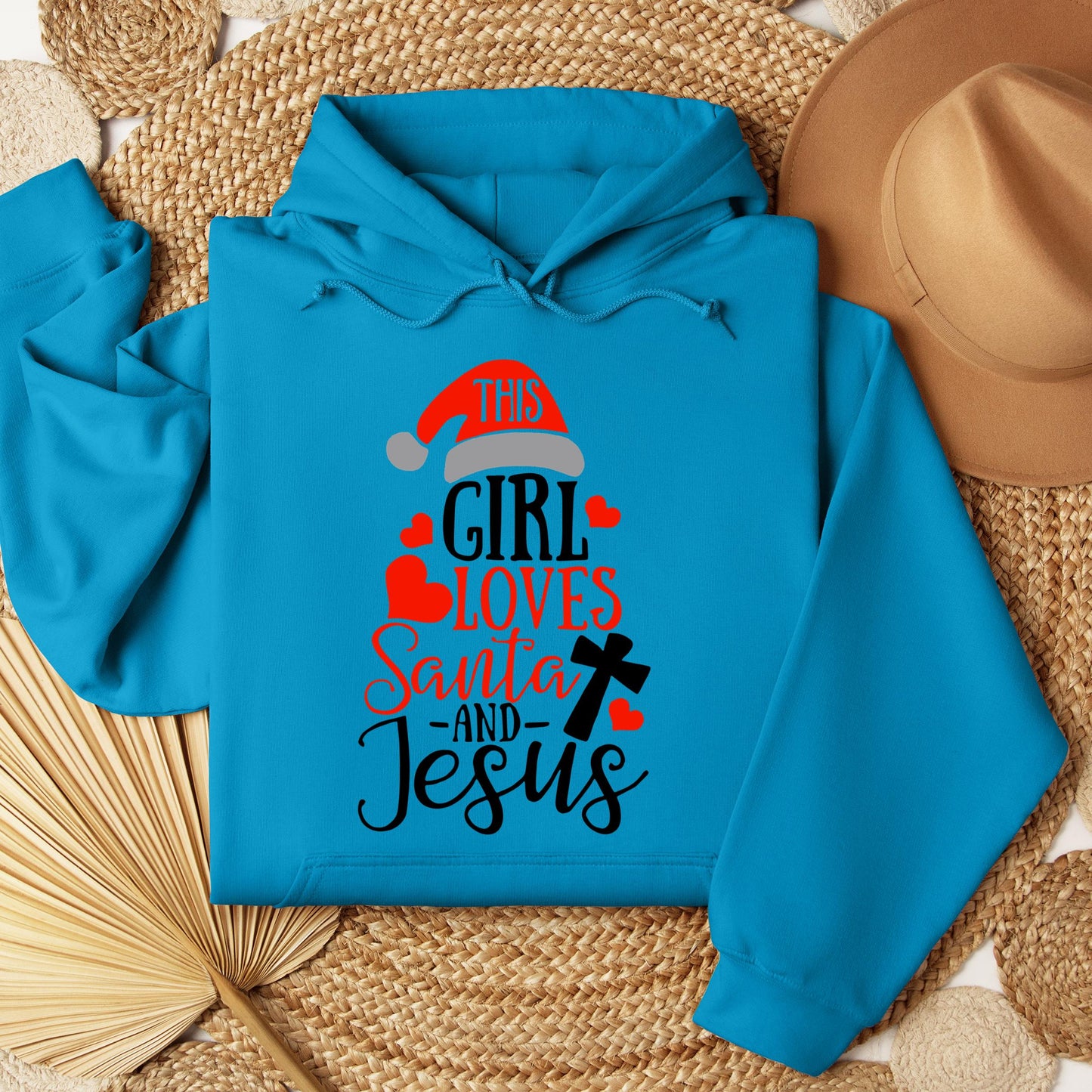 This Girl Loves Santa And Jesus