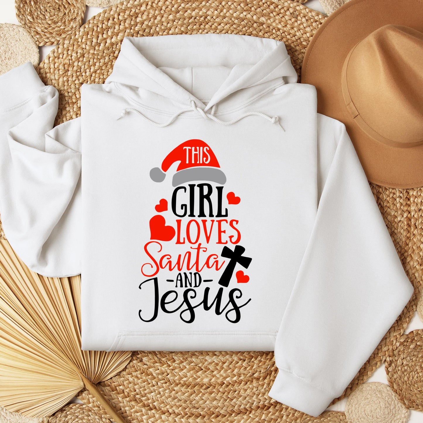 This Girl Loves Santa And Jesus