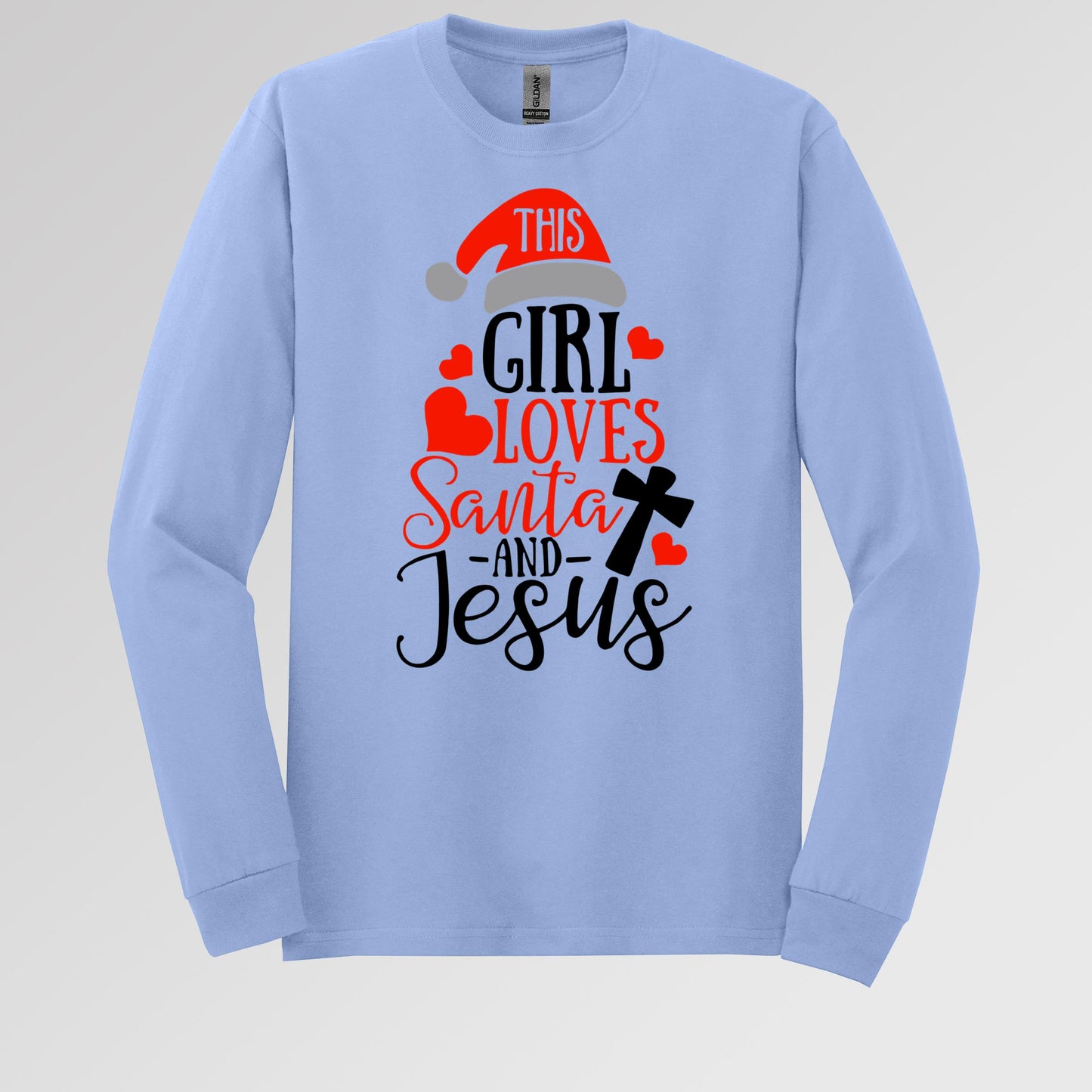 This Girl Loves Santa And Jesus