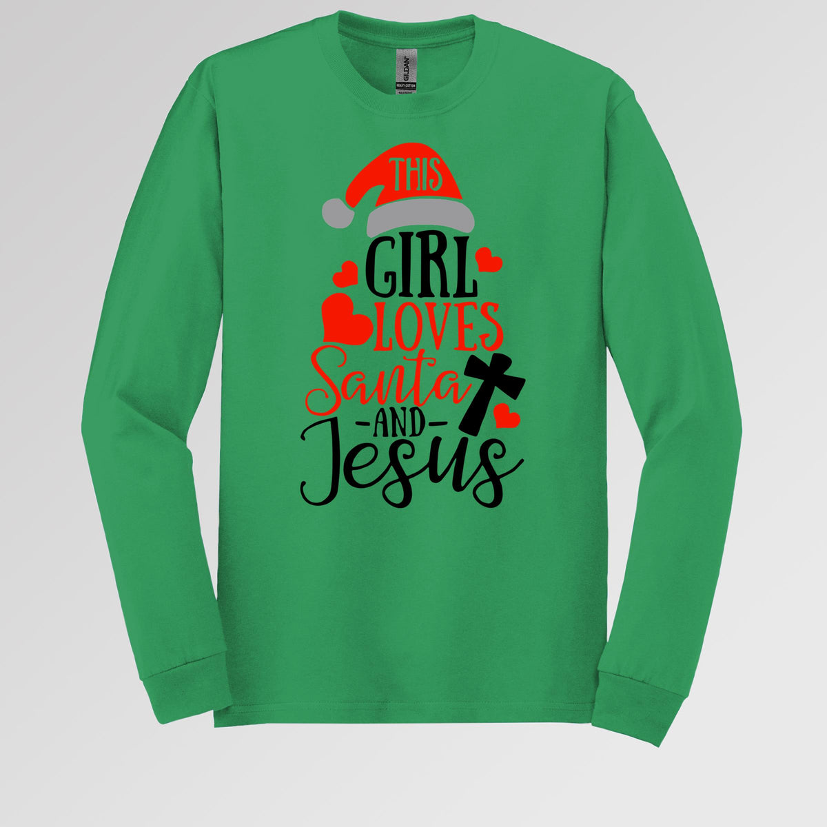 This Girl Loves Santa And Jesus
