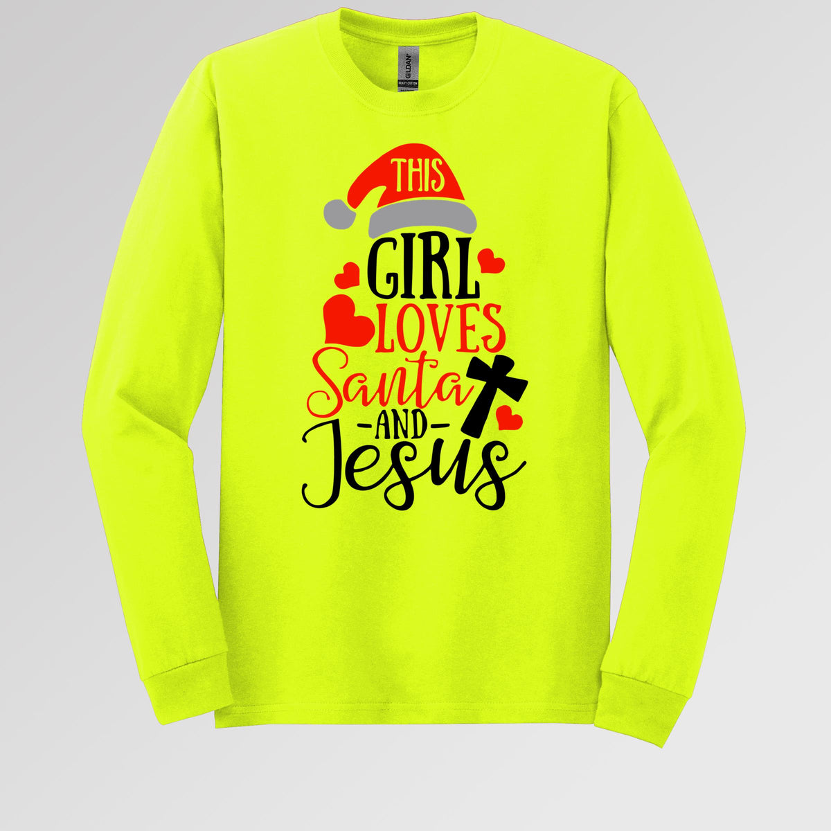This Girl Loves Santa And Jesus