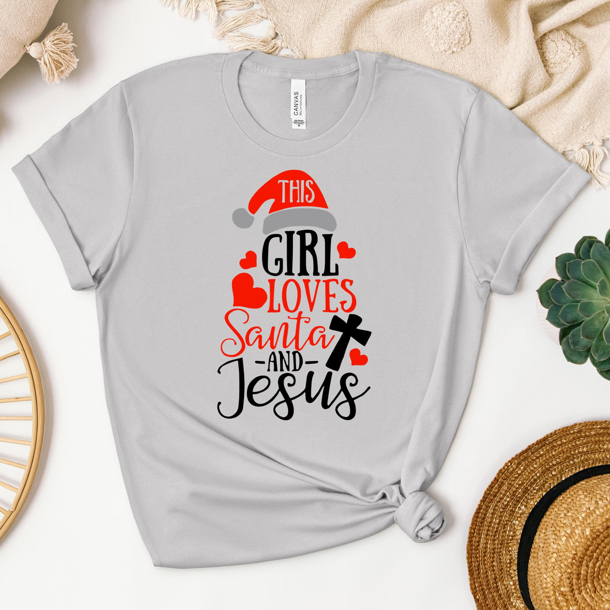 This Girl Loves Santa And Jesus