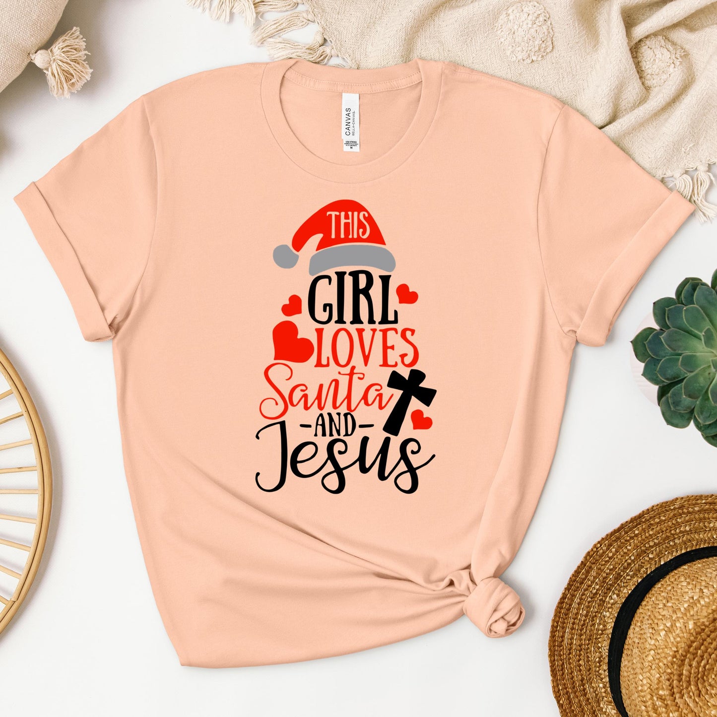 This Girl Loves Santa And Jesus