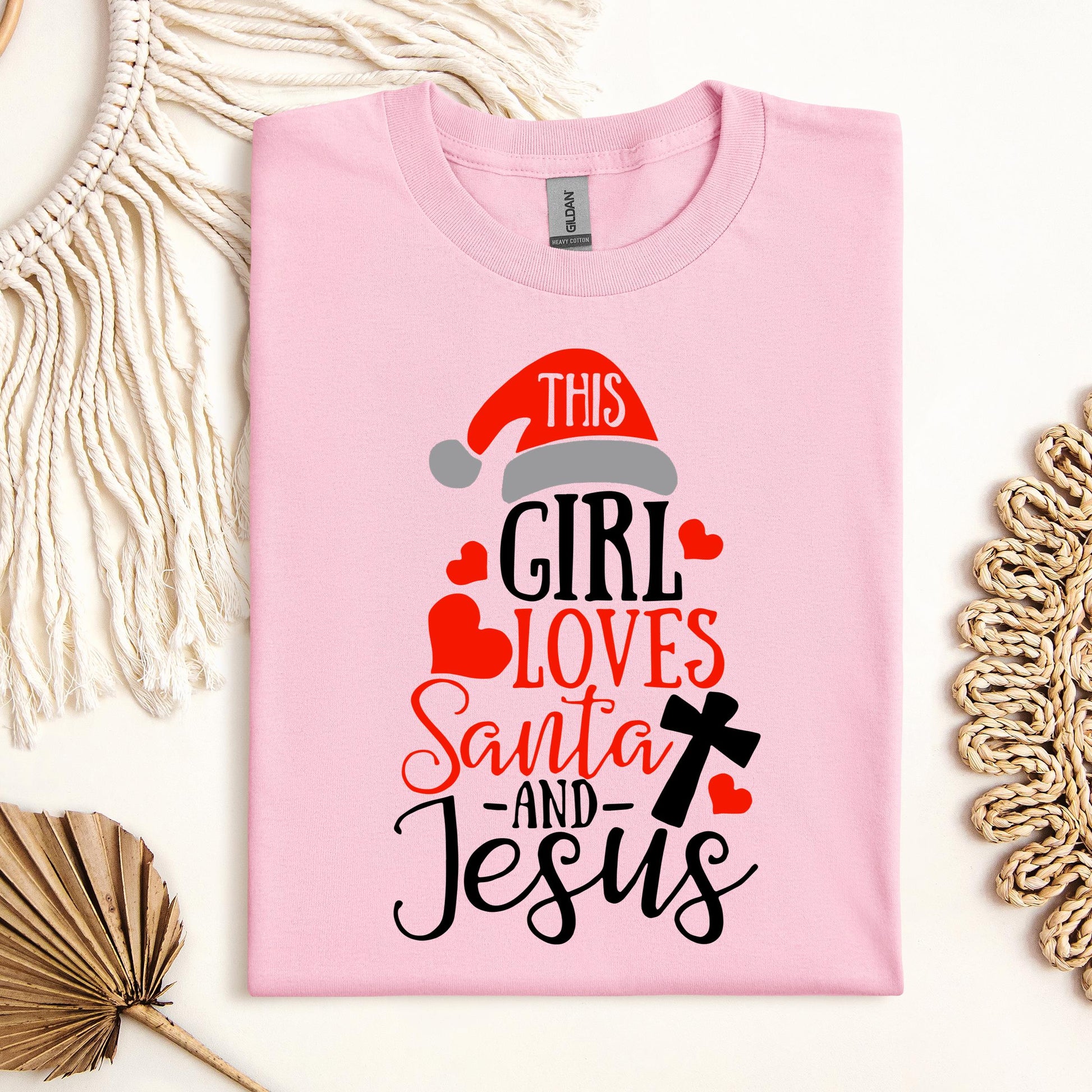 This Girl Loves Santa And Jesus